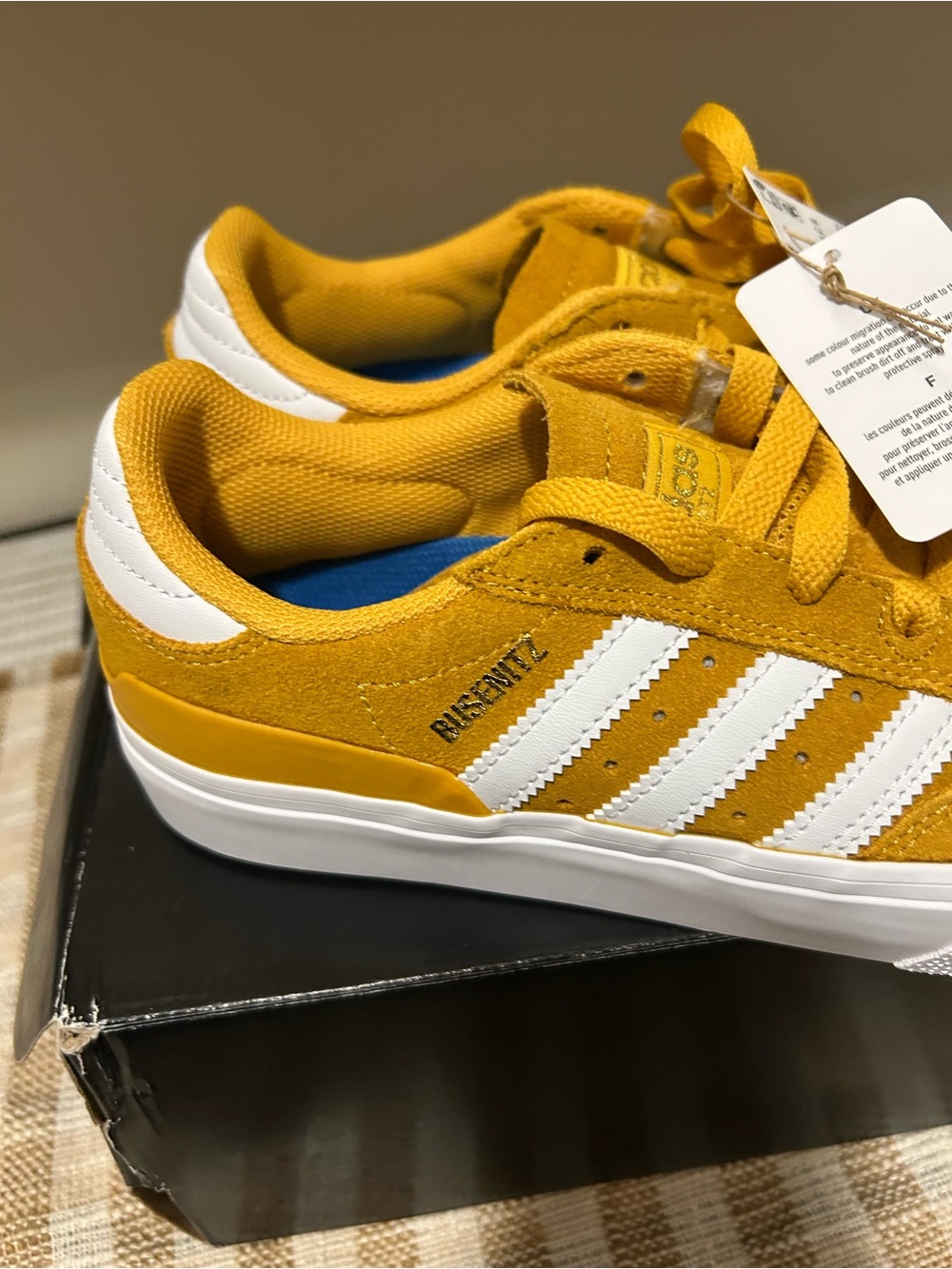 adidas Kids Busenitz Suede Sneakers - Mustard/White